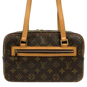 Louis Vuitton Bag Cite Brown Leather Shoulder Monogram